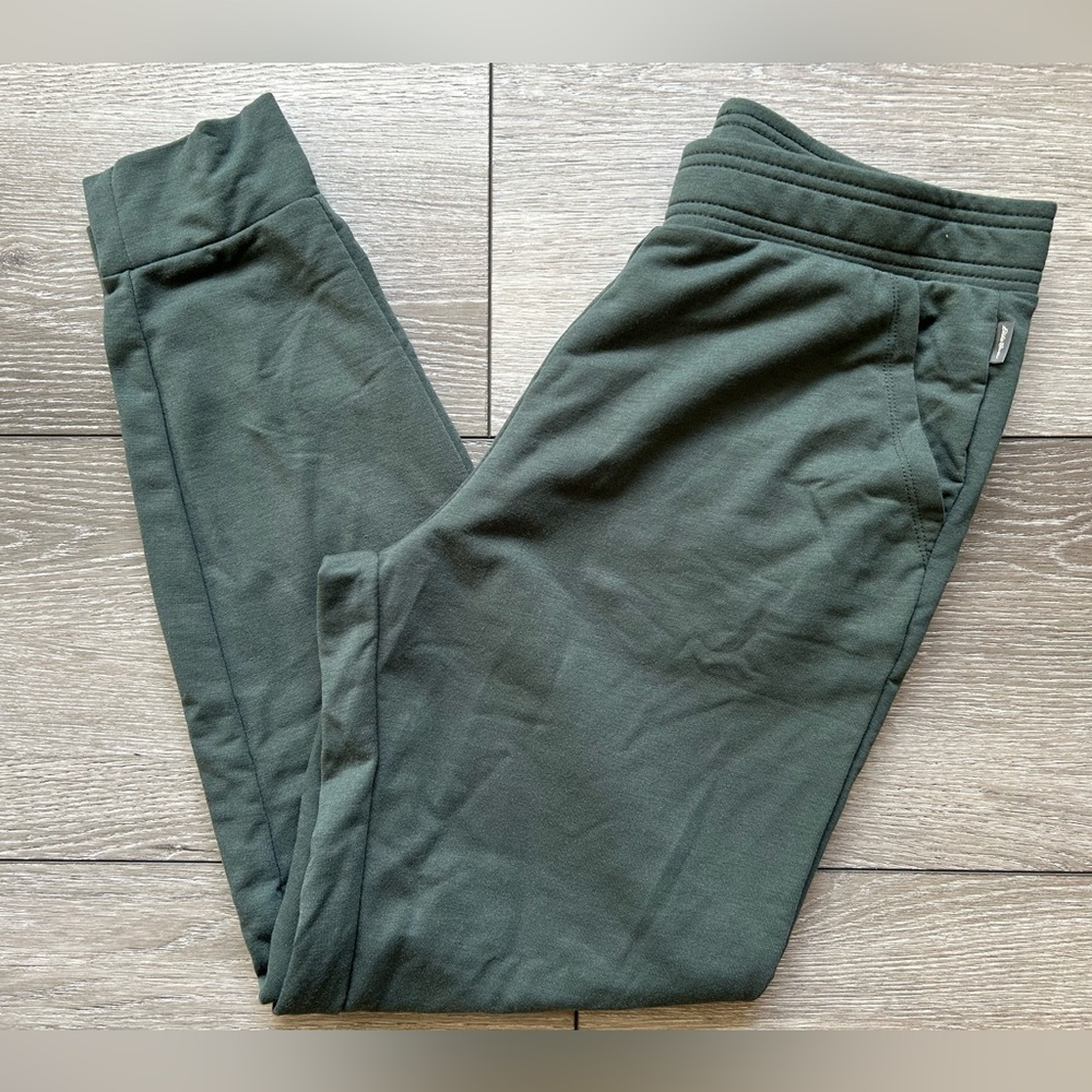 Eddie Bauer Lounge Jogger Pants Womens Small Green Pull On Pockets